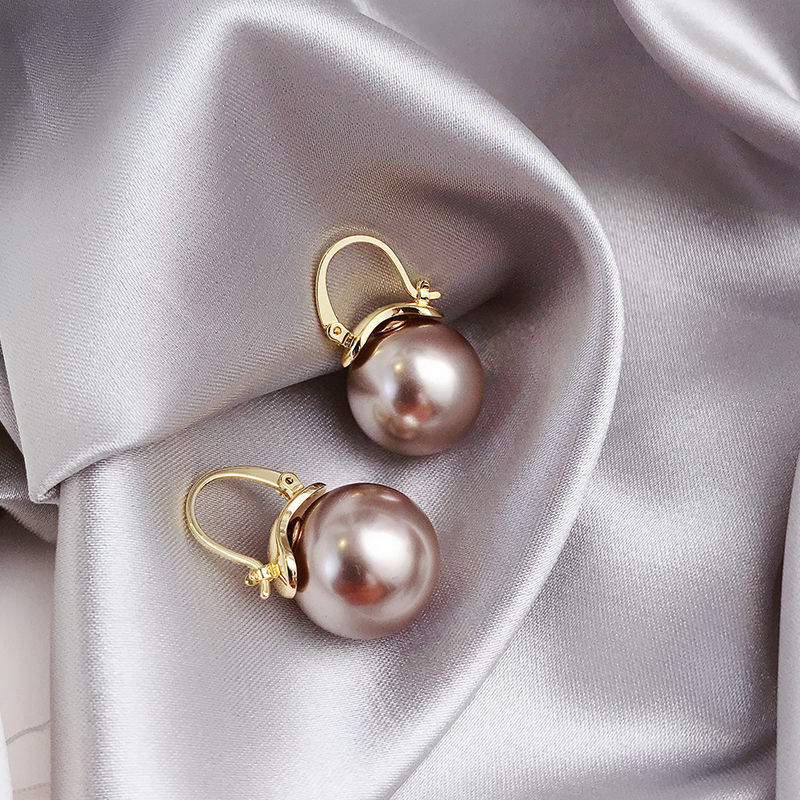 [star same style, pearl earrings] hd-by-2021 Korean pop.com red temperament Pearl Earrings advanced sense French Baroque earrings earrings female