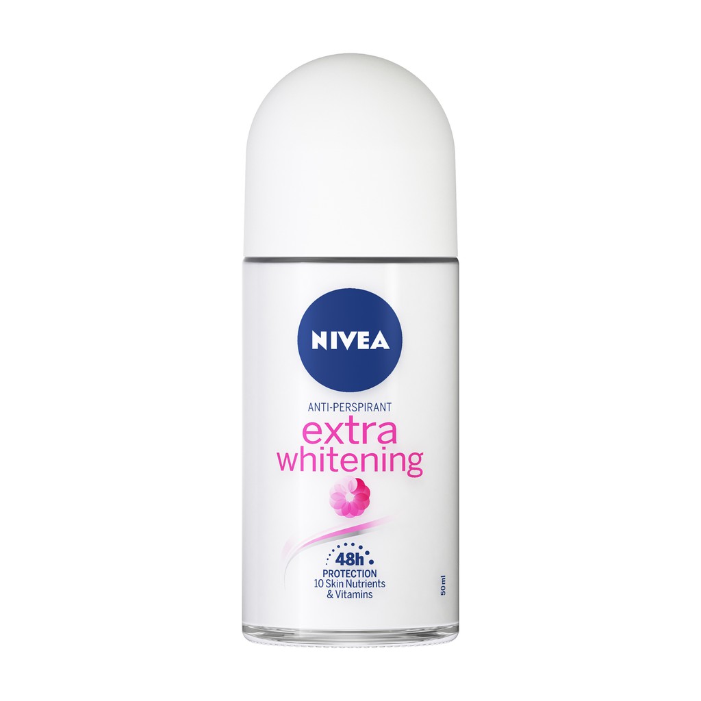 Lăn Khử Mùi Trắng Mịn Mờ Vết Thâm Nivea Extra Whitening  đức 50ml