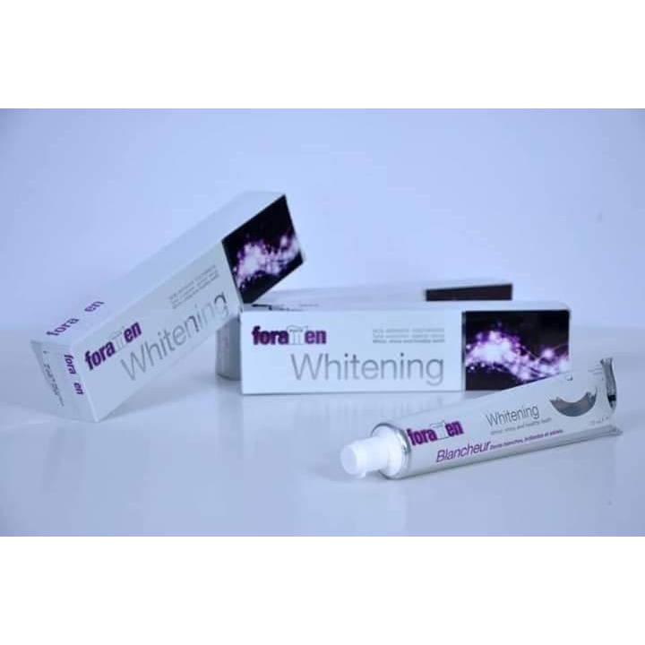 Kem đánh răng ngừa sâu răng, giúp răng trắng sáng tự nhiên, bảo vệ men răng Foramen Whitening 90g/ Tây Ban Nha