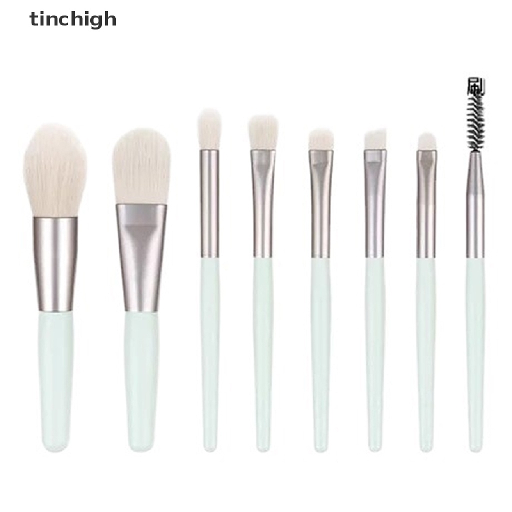 Set 8 Cọ Trang Điểm mini Lông Mềm Với Tay Cầm Gỗ