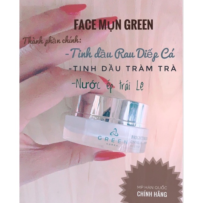 Kem Ngăn Ngừa mụn Green Korea Brightening Acne Cream 20g