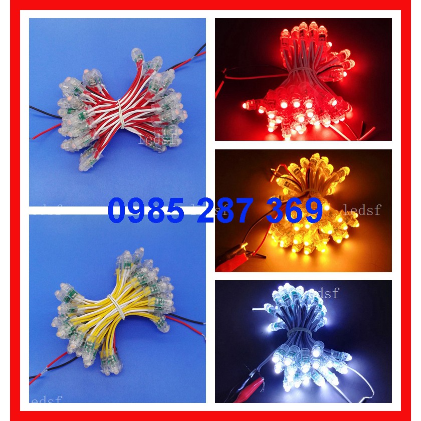 Mua 💥Giá Sỉ💥Led đúc F5 đế 9mm điện áp 5V (12V) các màu chống nước ngoài ...