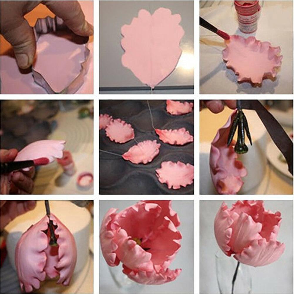 Khuôn Cắt Tạo Hình Cánh Hoa Trang Trí Bánh Stainless steel Sakura flower mold