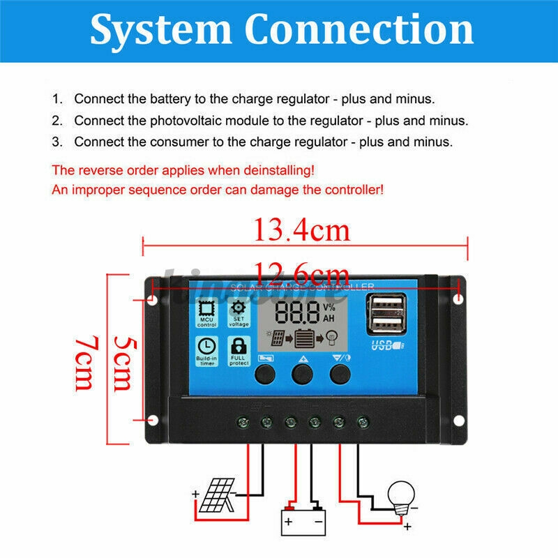 Bộ Sạc Pin Năng Lượng Mặt Trời 12v 30w + Bộ Điều Khiển 40a Cho Xe Hơi / Tàu Thuyền