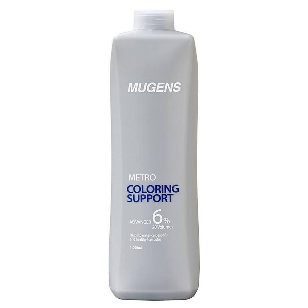 Oxy trợ nhuộm 6% Mugens Giúp Lên Màu Chuẩn, Màu Nhuộm Ổn Định và Giữ Màu Bền Lâu Coloring Suport Advance Hàn Quốc 1000ml