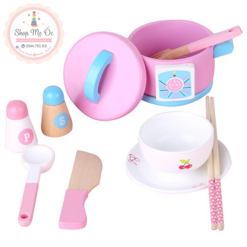 Đồ chơi gỗ _Set Nồi Bát Đũa cho bé