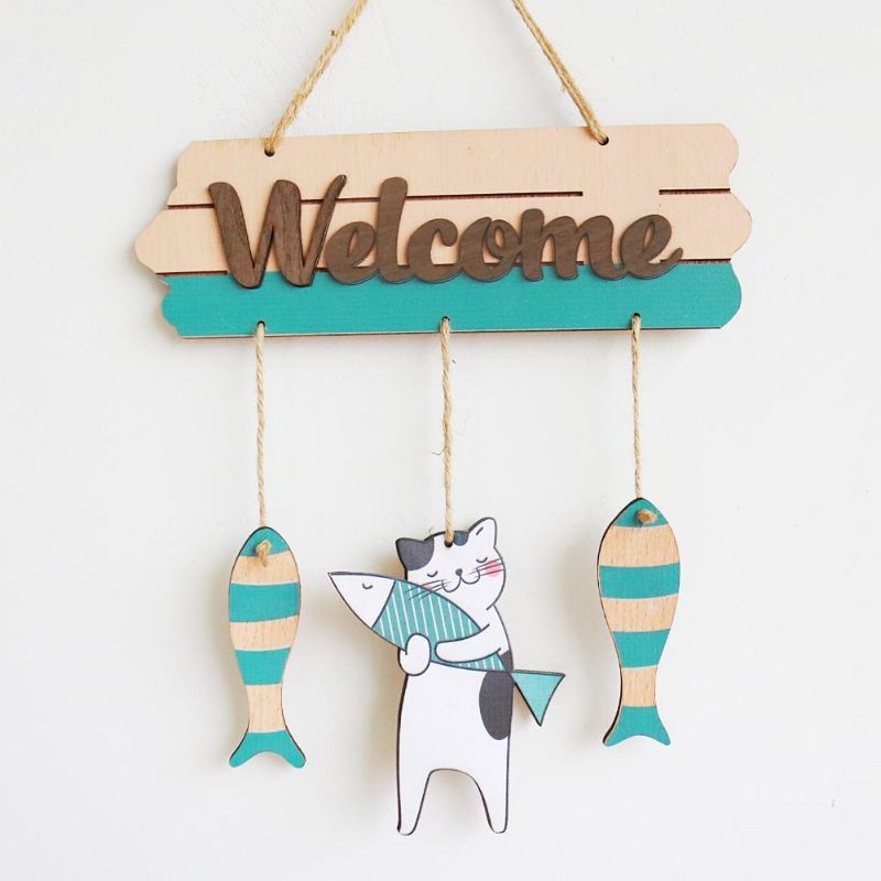 Biển gỗ decor WELCOME nhiều mẫu