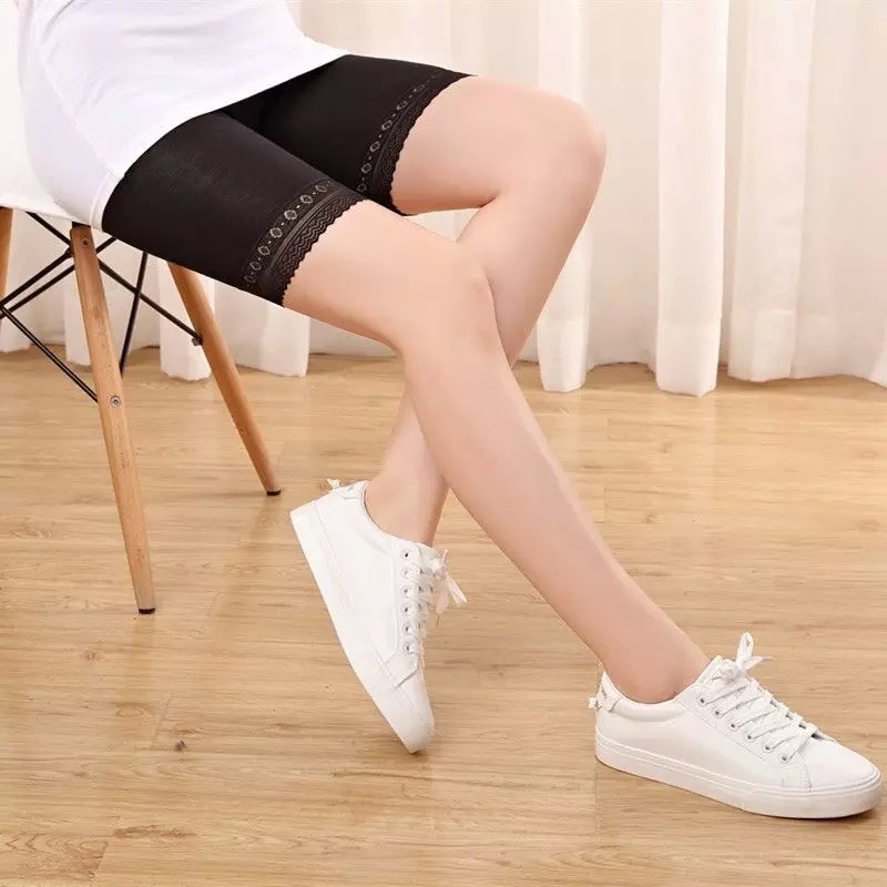 Quần đùi mặc váy viền ren có túi 40-60 kg
