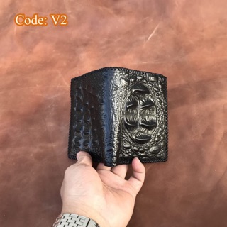 Ví da bò HandMade in vân cá sấu