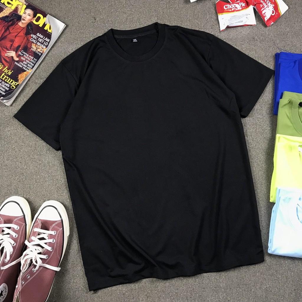Áo thun nam trơn tay ngắn,cổ tròn dáng unisex tay ngắn Basic Tee phông trơn nam nữ | BigBuy360 - bigbuy360.vn