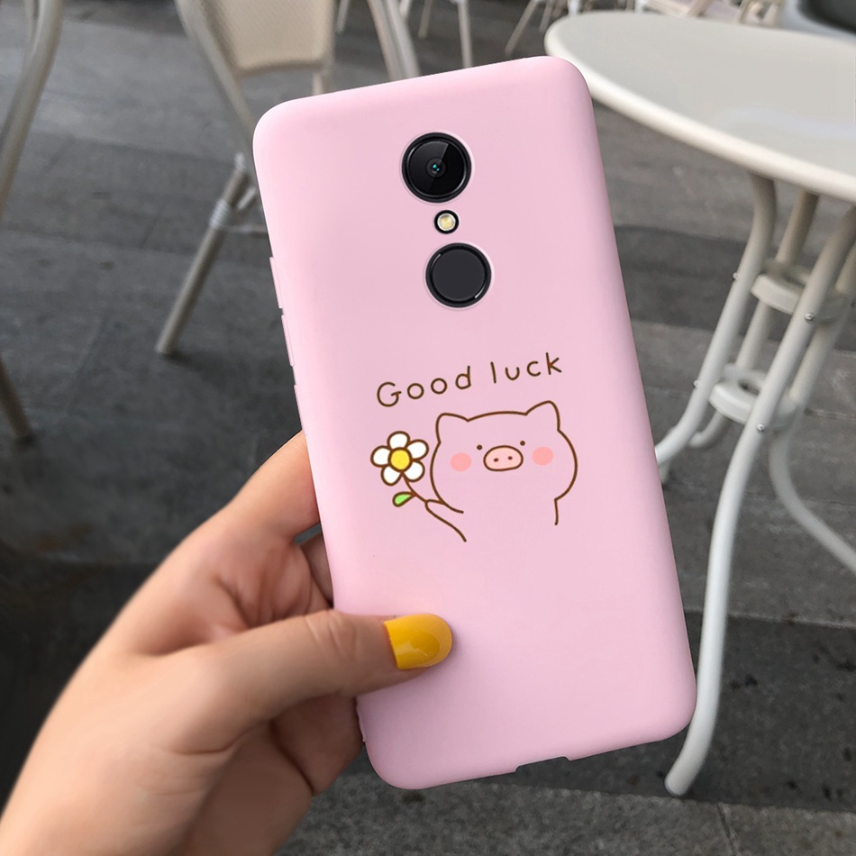 Ốp điện thoại TPU dẻo họa tiết trái tim màu sắc ngọt ngào dễ thương bảo vệ cho Xiaomi Redmi 5 Plus / Redmi 5