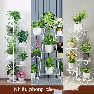 ☼☇Kệ Hoa Ban Công Trong Nhà Sắt Nghệ Thuật Sáng Tạo Phòng Khách Gia Đình Chậu Xanh Mịn Màng Nhiều Tầng Giá Để Cây