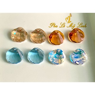 2 viên pha lê Swarovski hình con sò 16mm