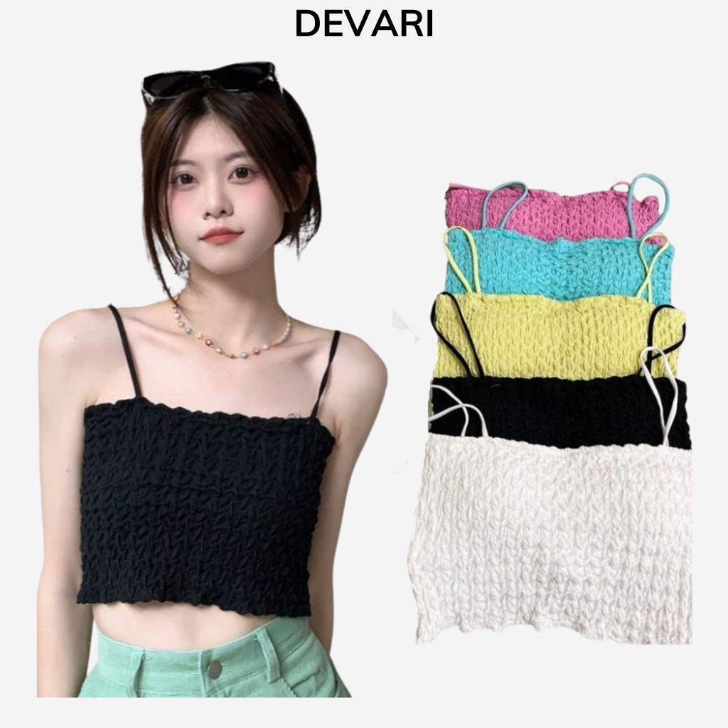 Áo bra nữ 2 dây cao cấp phong cách croptop đệm mút ngực cực đẹp xinh và dễ thương DEVARI B8686