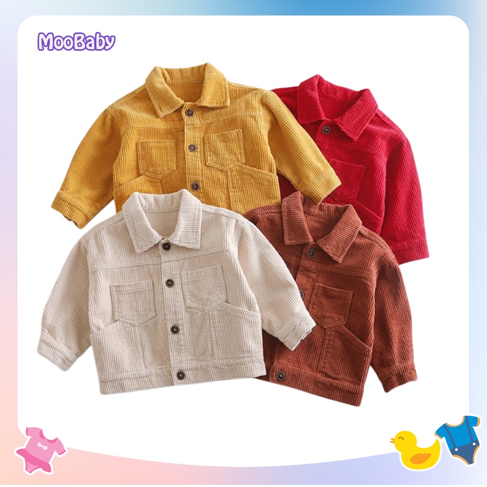 Áo Khoác Bé Trai Chất Nhung Tăm Cao Cấp, Áo Thu Đông Dài Tay Cho Bé Từ 10-27kg - MOOBABY SHOP