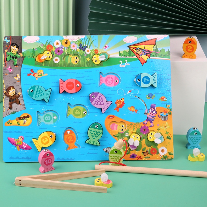 Bộ Đồ Chơi Câu Cá Nam Châm In Chữ Was609 Cho Bé