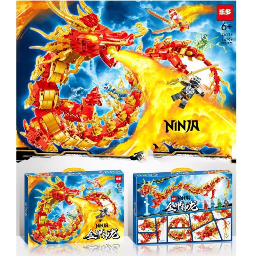 Bộ Đồ Chơi Xếp Hình Lắp Ghép Ninja Rồng Cho Bé, Lắp Ráp Dragon