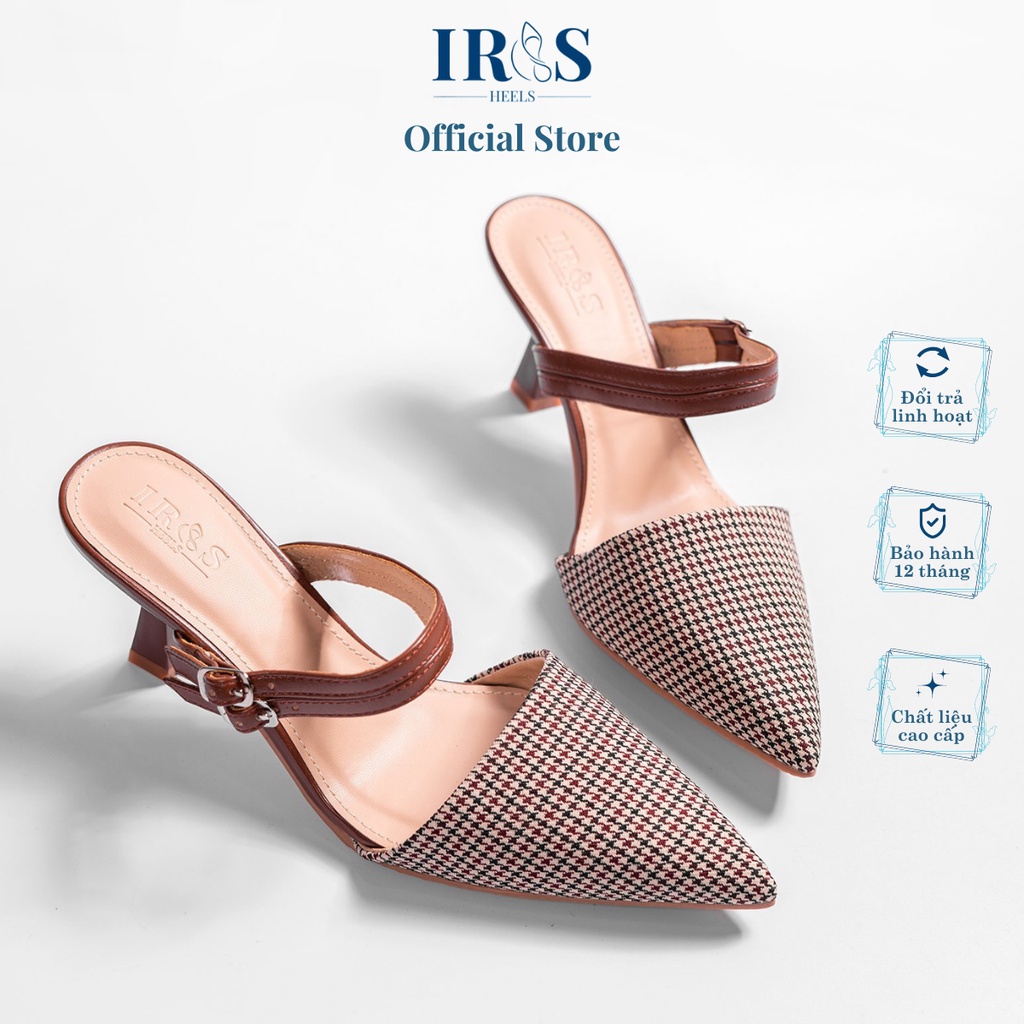 Giày cao gót nữ đế nhọn 7 phân dây quai mảnh ngang mũi nhọn phá cách IRIS HEELS - CG7716