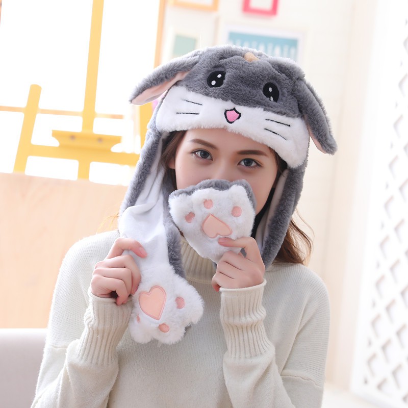 Kawaii Hat with cute rabbit ears Pikachu Unicorn animal Hat