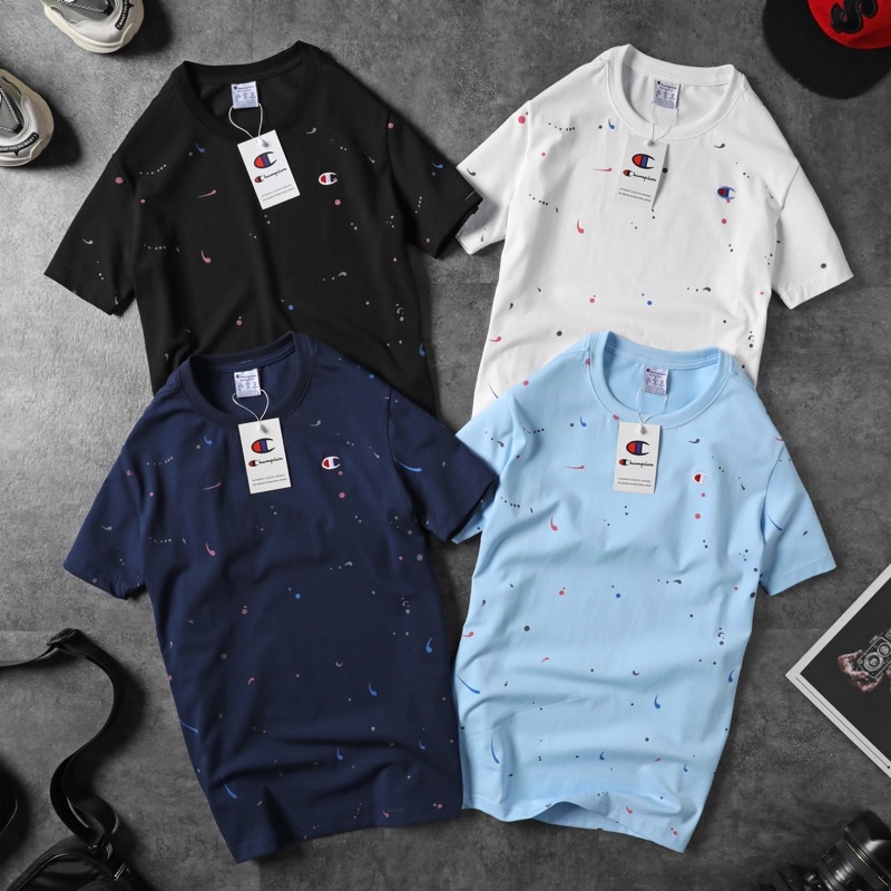 Áo thun thời trang unisex họa tiết vẩy sơn, chất liệu cotton 4c mềm mịn mát 4905