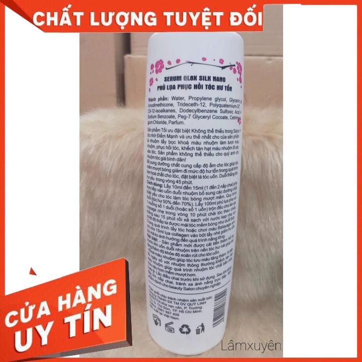 CHAI NHỎ 50ML SERUM QL8X hoa anh đào cao cấp  siêu dưỡng, phục hồi tóc hư tổn, giúp tóc chắc khỏe, mềm mượt.
