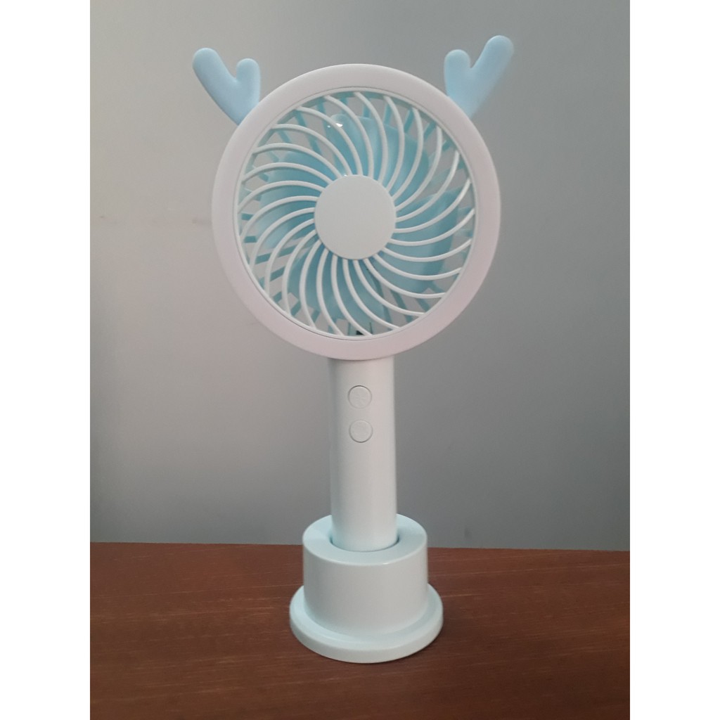 Quạt tính điện có đèn led xinh xắn kèm cáp sạc - màu ngẫu nhiên