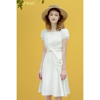 Đầm nữ phối nơ cách điệu GUMAC MS08996_TRANG