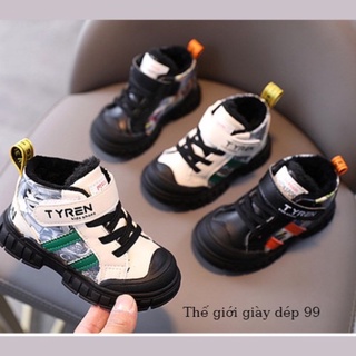 Giày boot cổ cao cho bé trai phong cách Hàn quốc