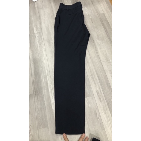 Quần tây vải cát túi giả ống quần dáng hơi côn 1 chút màu xanh than