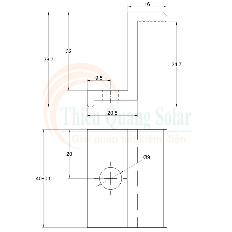 Chốt cuối pin năng lượng mặt trời 30mm,35mm,40mm