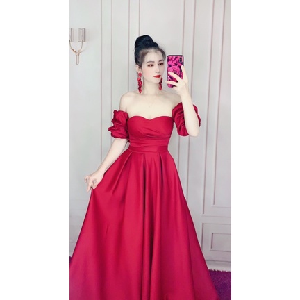 ĐẦM DÂU MẶC CƯỚI MUA 1 MẶC DC 3 KIỂU FULL SIZE S/M/L/XL ( kèm ảnh và video do chủ shop tự chụp 10000%)