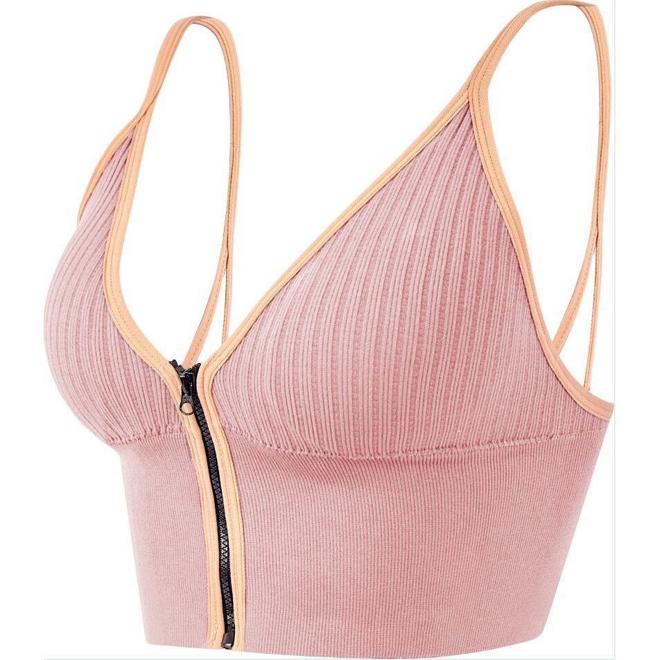 Áo Bra Gân Nữ Cá Tính 2 Dây Cỗ V Khóa Kéo Trước, Chất Vải Mềm Mịn Lên Form Rất Đẹp | BigBuy360 - bigbuy360.vn