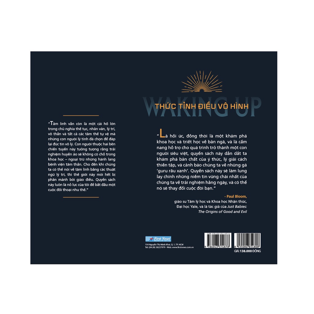 Sách - Thức Tỉnh Điều Vô Hình - Hành Trình Khám Phá Tâm Linh - Waking Up - 8935086854808