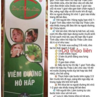 Tinh dầu Viêm hô hấp