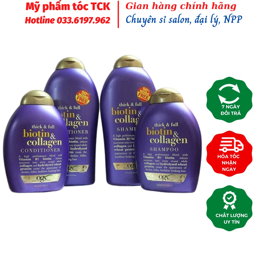 Dầu gội, xả ORGANIX BIOTIN của Mỹ 385ml,577ml,