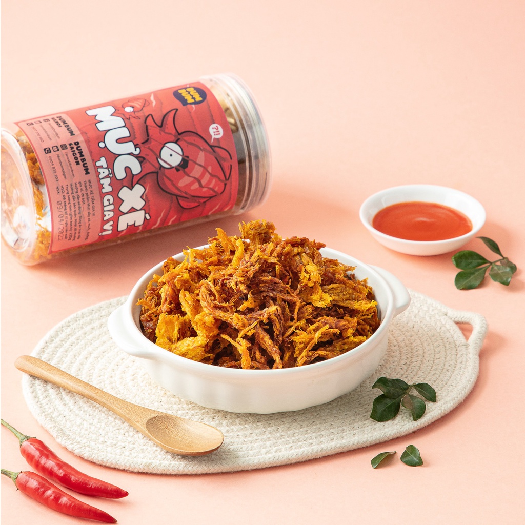 Mực xé tẩm gia vị DumBum 230g đồ ăn vặt Hà Nội