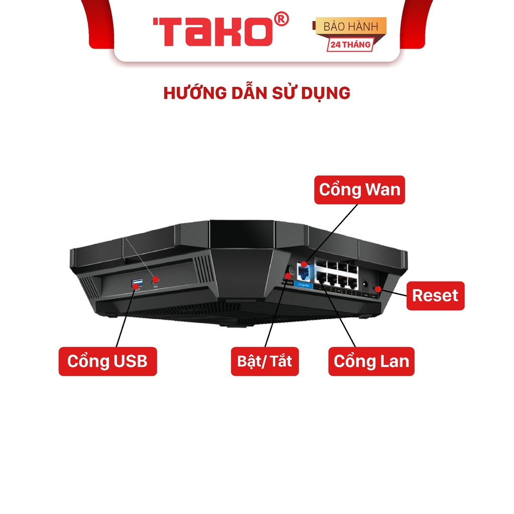 Router wifi 6 Thế Hệ Mới Archer AX6000 tốc độ cao. Chính hãng, BH 24 tháng