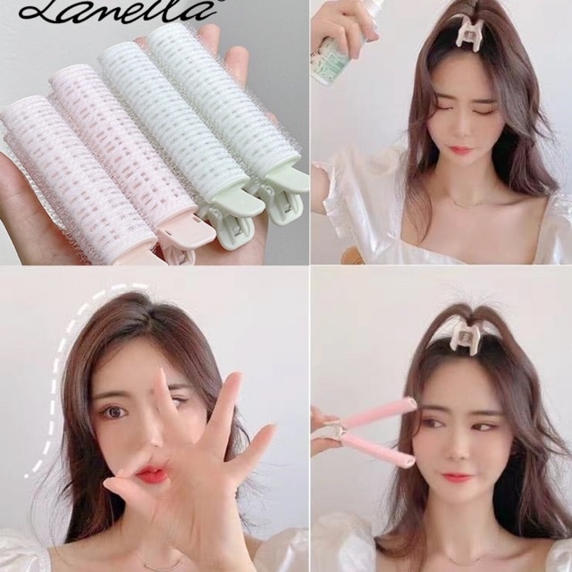 Lô Tạo Kiểu Uốn Cuốn Tóc Mái Bay Combo 2 Cái Layer Xoăn Lò Xo Gợn Sóng Phong Cách Hàn Quốc Dạng Kẹp Lameila