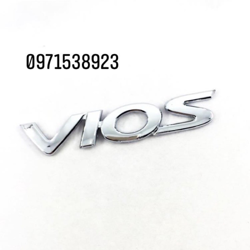 Chữ nổi TOYOTA VIOS dán đuôi xe
