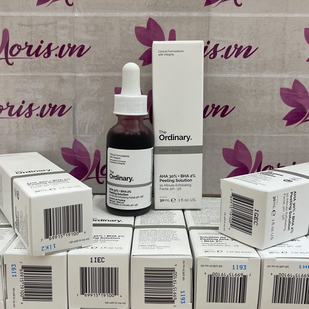 Tinh chất tẩy tế bào chết hóa học The Ordinary AHA 30% + BHA 2% Peeling Solution 30ml
