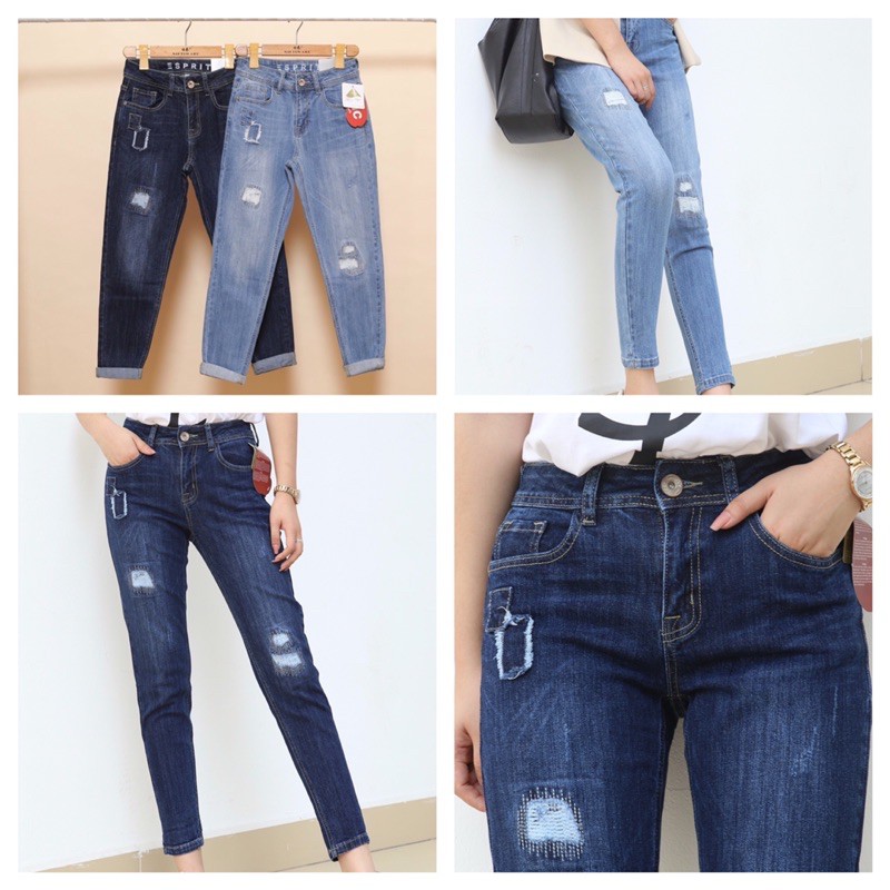 Q18 - Quần jaen boy EDC by Esprit thêu chỉ và đắp ô nổi