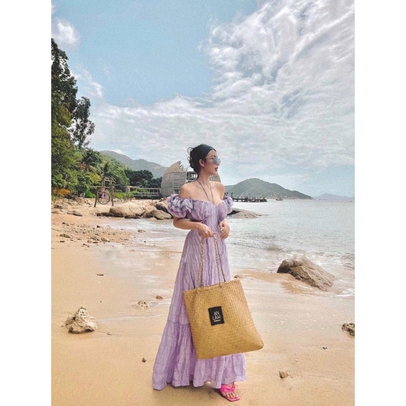 (Loại 1)Đầm maxi cổ yếm khoét eo TRÂM ANH BOUTIQUE248(không có mút ngực) | BigBuy360 - bigbuy360.vn