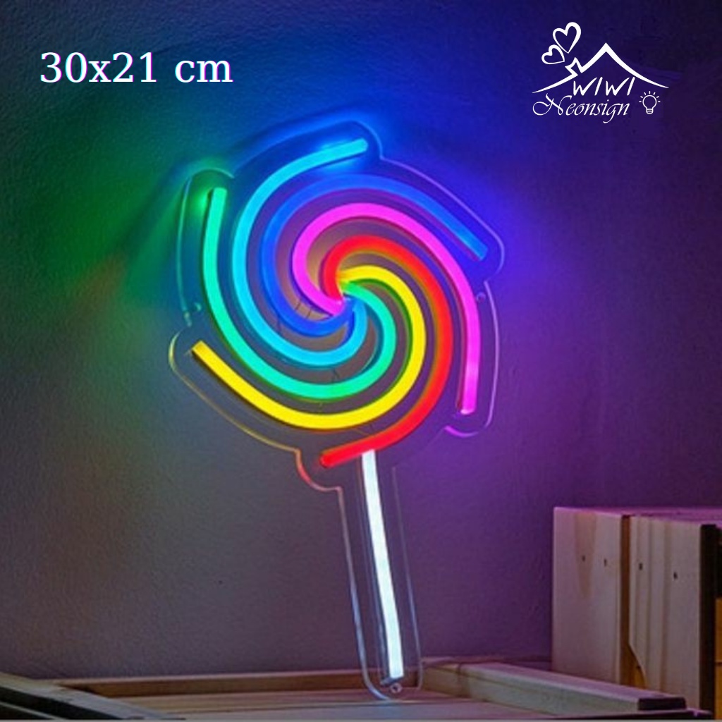 Đèn led neon hình trang trí treo tường decor phòng ngủ, góc làm việc 50 mẫu đẹp