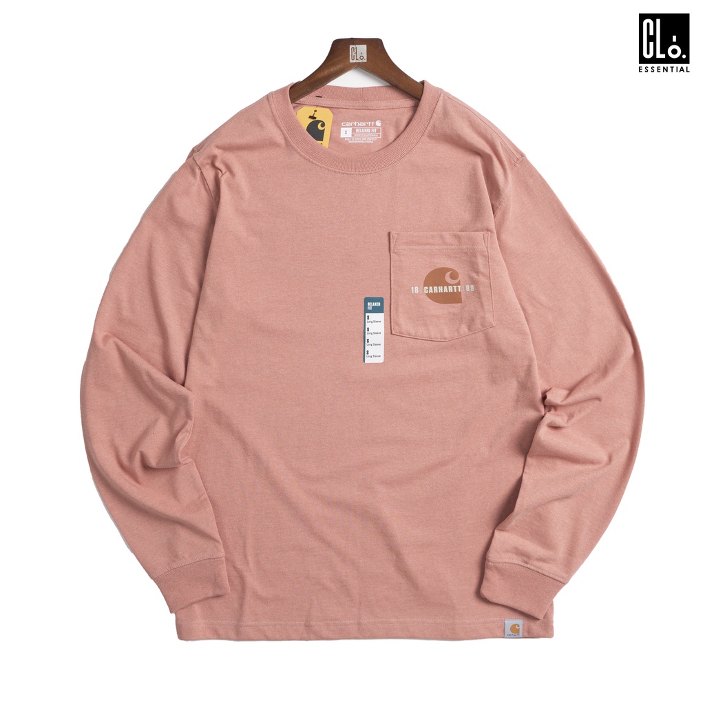 Áo Tay dài Carhartt, Loose Fit Heavyweight L/S Pocket Carhartt C Graphic T-Shirt