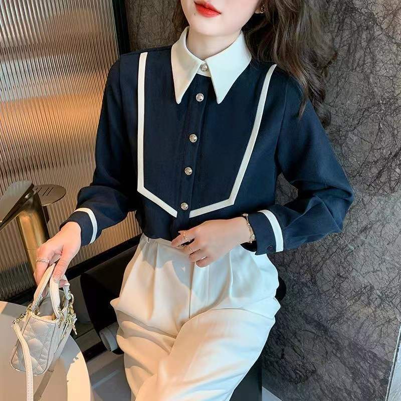 Áo Sơ Mi Nữ Dài Tay Cổ Bẻ Form Dài Rộng Thời Trang Hàn