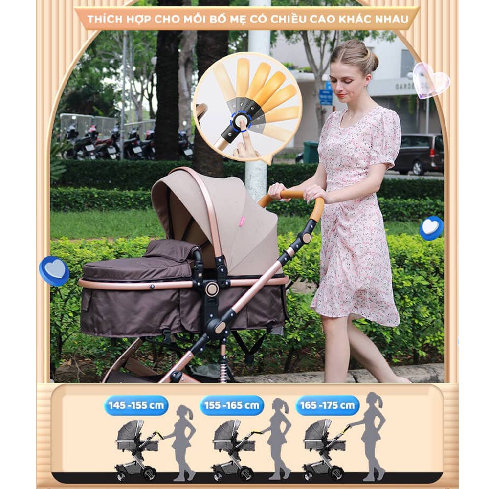 Xe đẩy đa năng cho bé CHILUX V1.6 - Thiết kế và công nghệ từ Italia - Hàng chính hãng