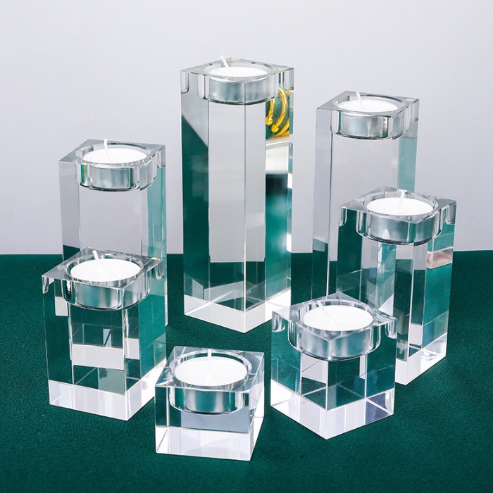 Chân Đế Nến Thủy Tinh  Phong Cách Châu Âu Cao Cấp Sang Trọng