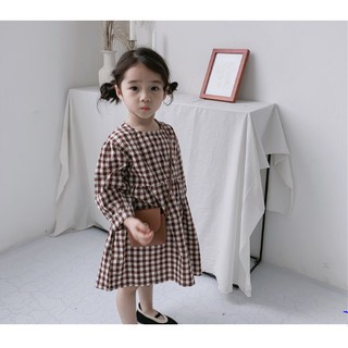 Váy kẻ caro cho bé gái