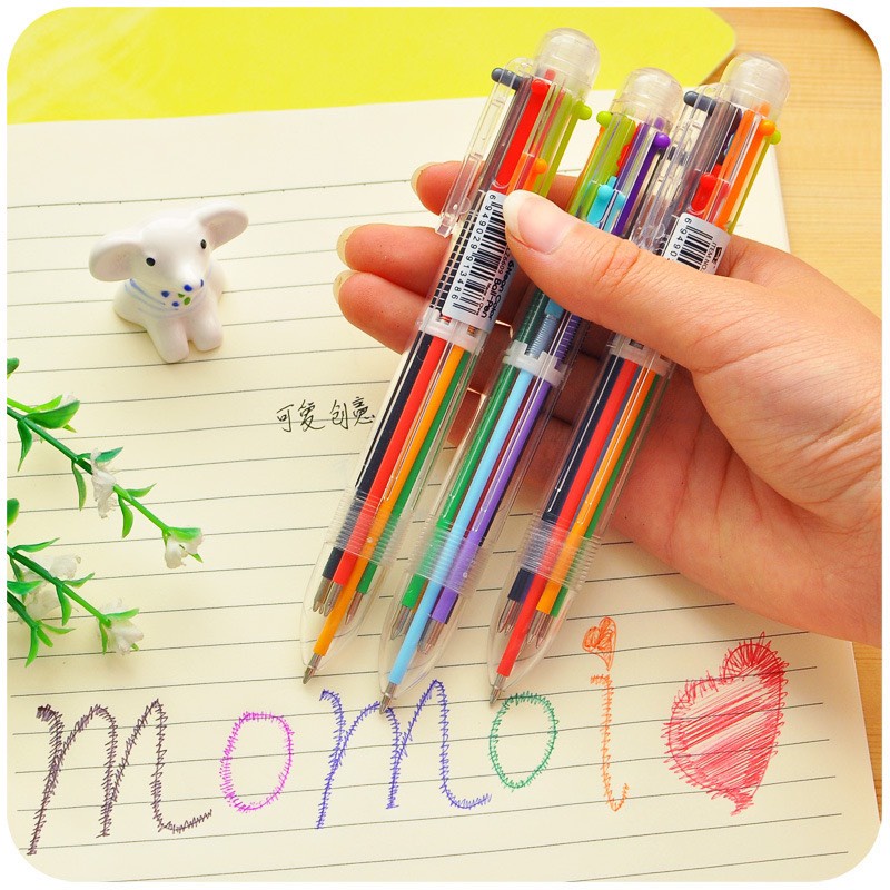 BÚT BI 6 TRONG 1, BÚT BI NHIỀU MÀU SẮC TIỆN DỤNG