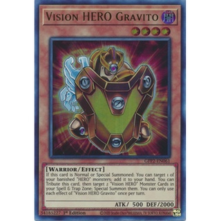 Thẻ bài yugioh vision hero gravito - gfp2-en061 - ultra rare 1st edition